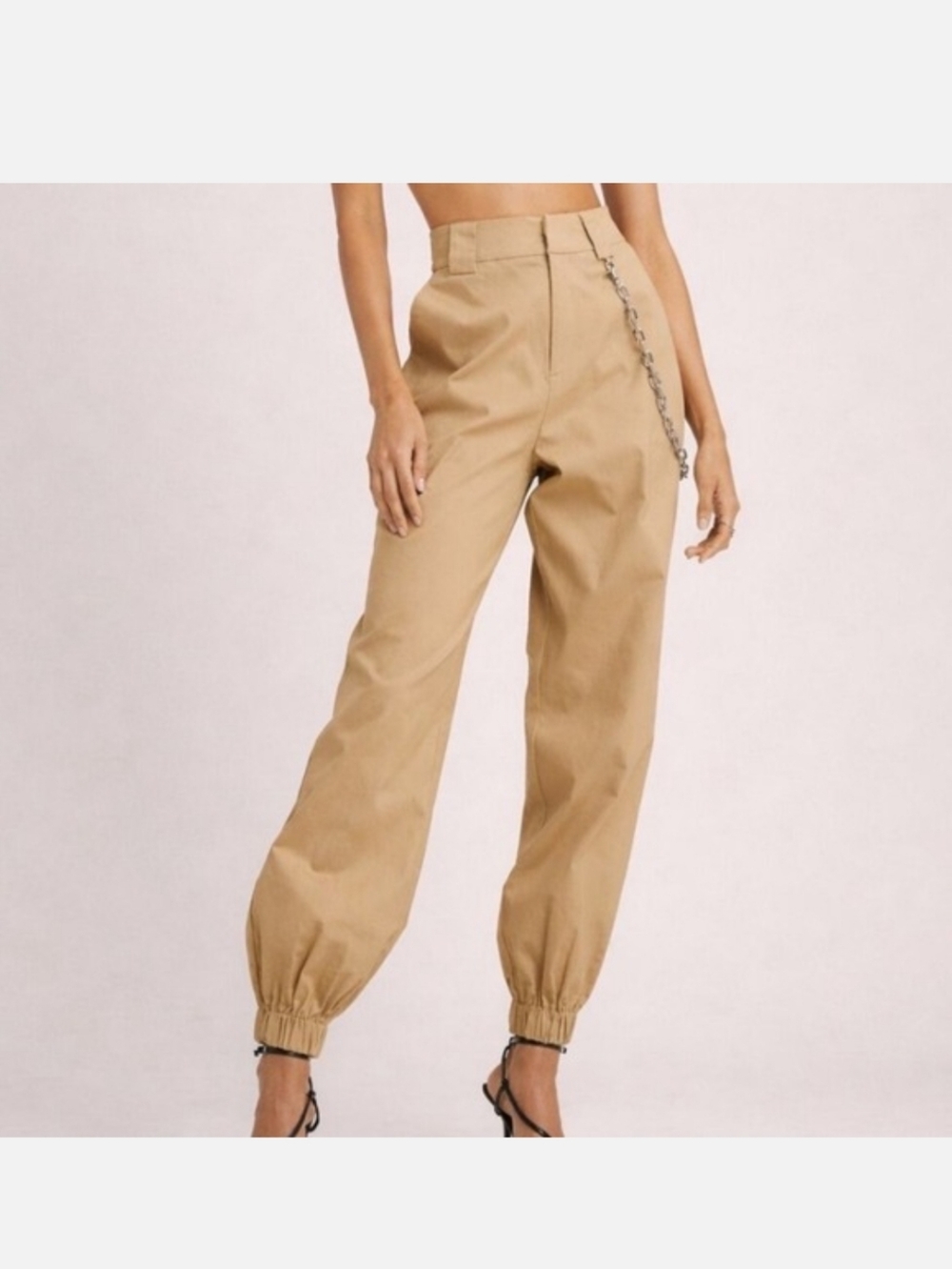 I.AM.GIA Tan Cobain Jogger Pants XS Khaki Streetwear Utility minimalist cargo